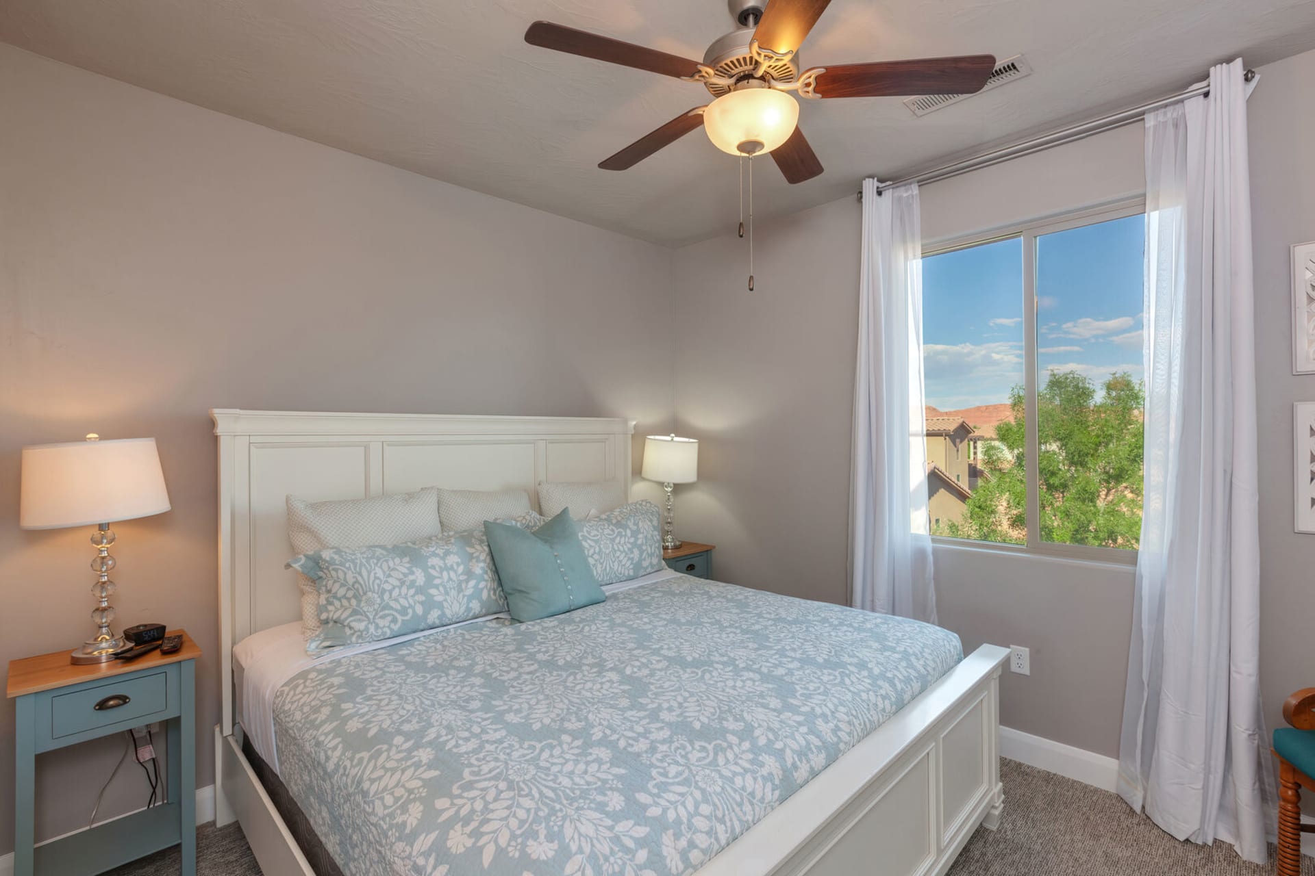Bedroom at Sunshine Suites near St. George and Zion National Park